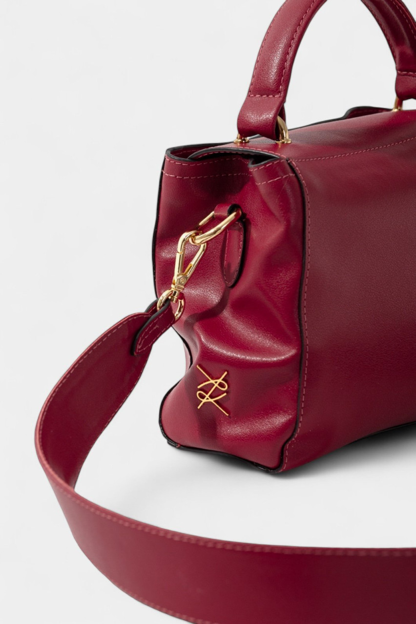 Малинова сумка Erna Soft Mini New L0338 Kachorovska (золота фурнітура)