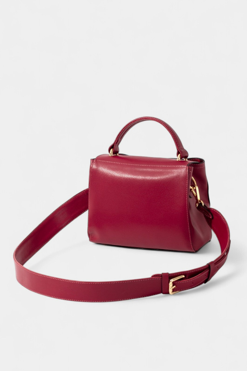 Малинова сумка Erna Soft Mini New L0338 Kachorovska (золота фурнітура)