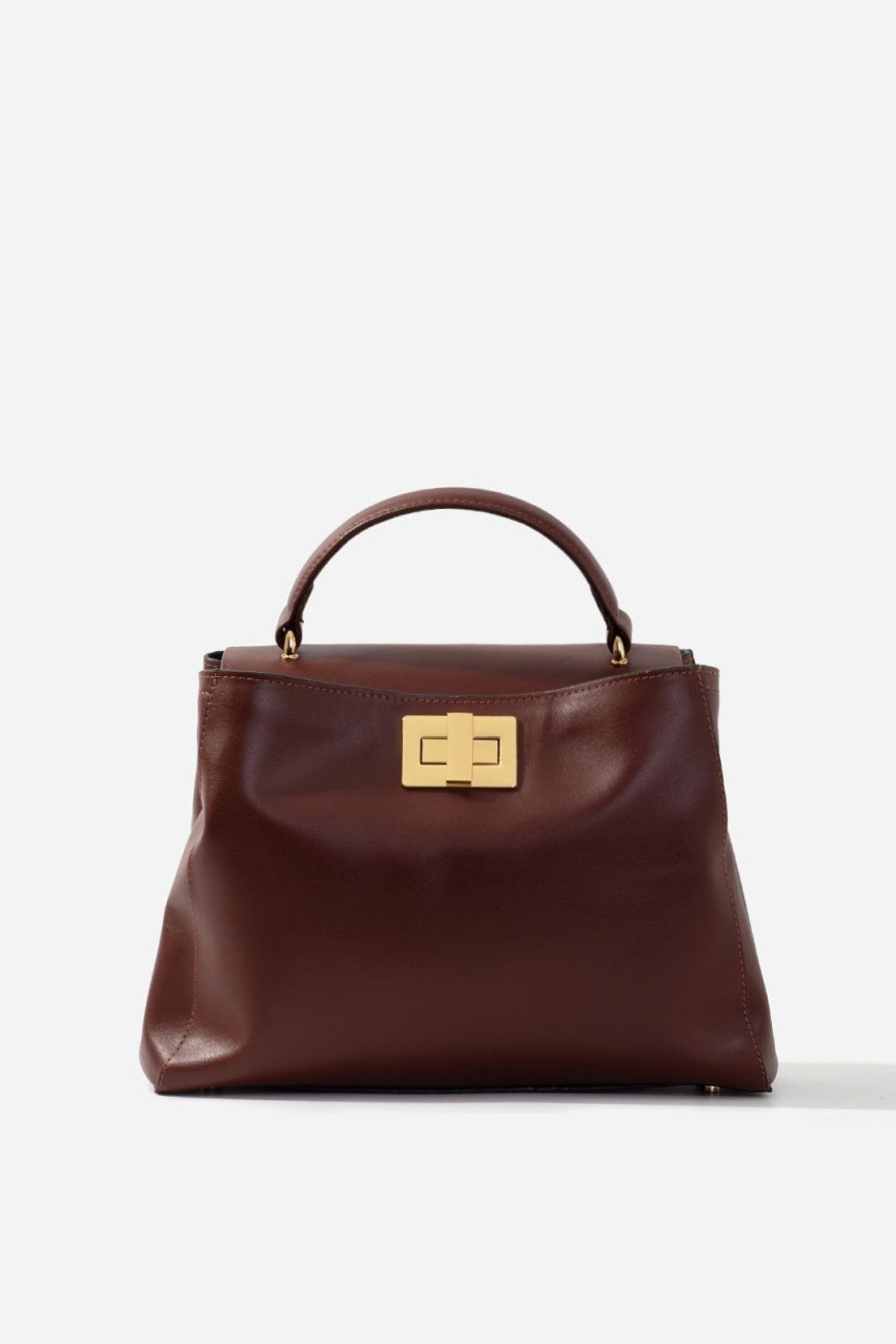 Коричнева сумка Erna Soft New L0332 Kachorovska (золота фурнітура)