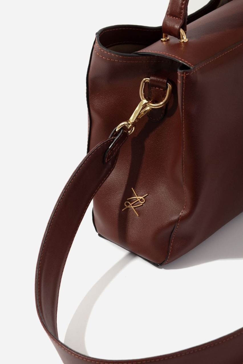 Коричнева сумка Erna Soft New L0332 Kachorovska (золота фурнітура)