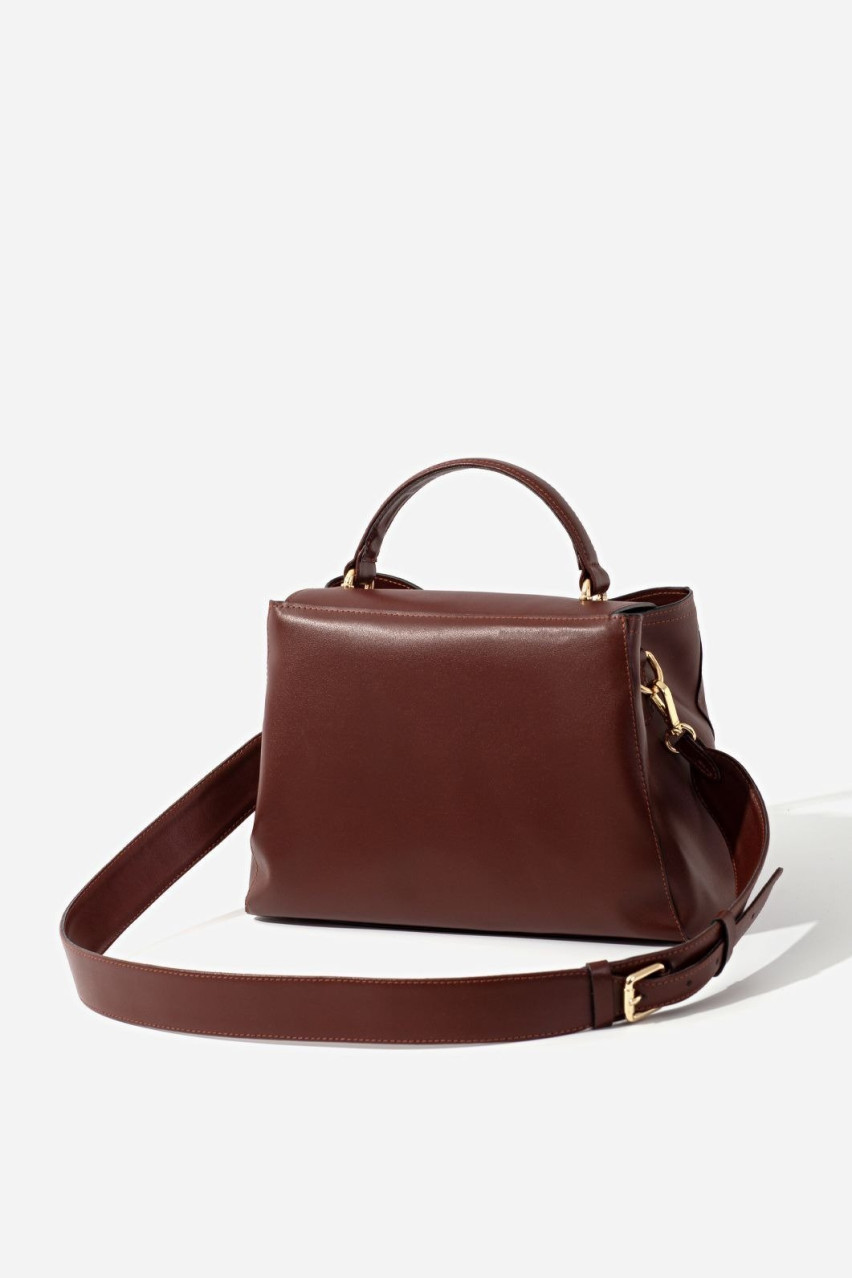 Коричнева сумка Erna Soft New L0332 Kachorovska (золота фурнітура)