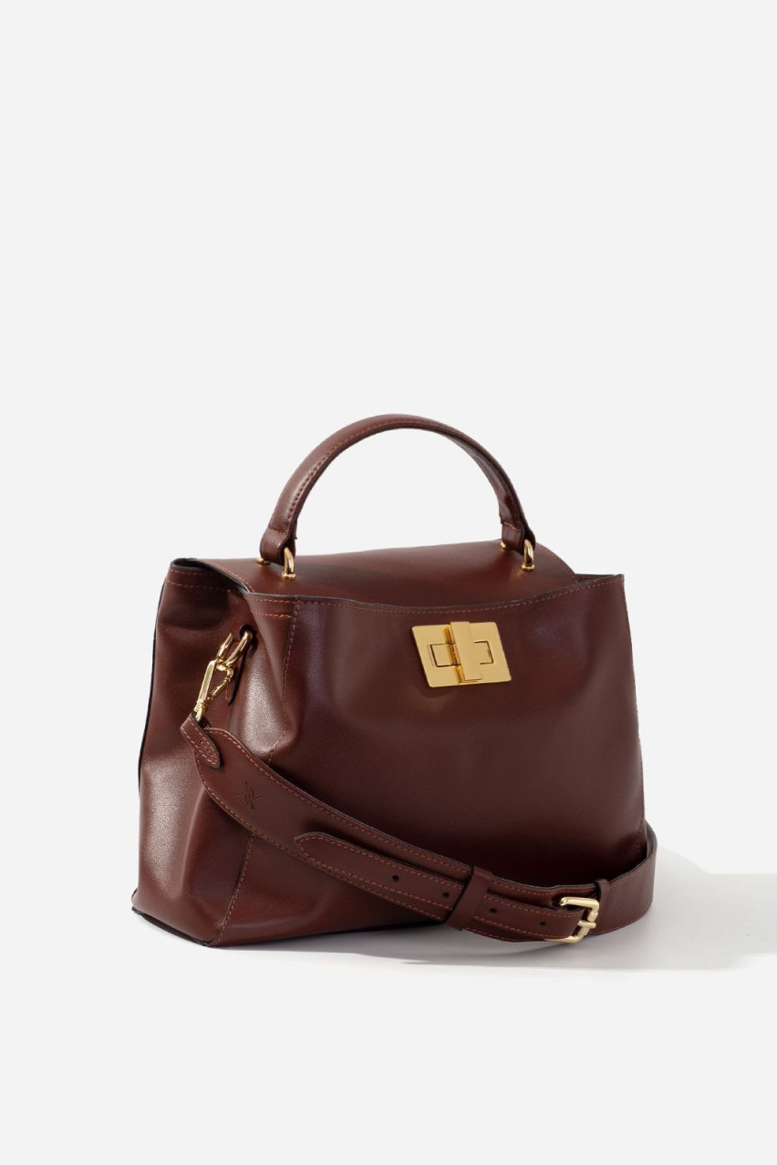 Коричнева сумка Erna Soft New L0332 Kachorovska (золота фурнітура)