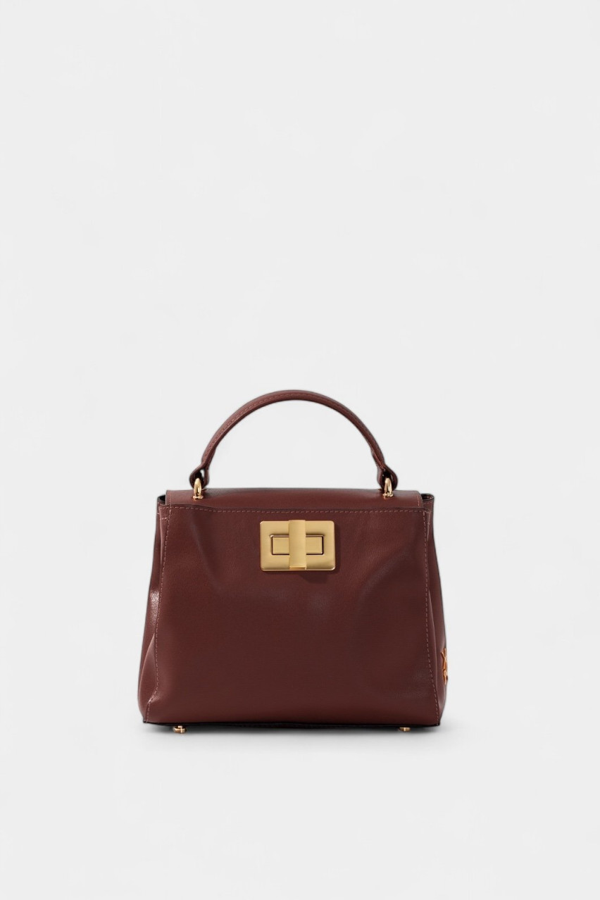 Коричневая сумка Erna Soft Mini New L0332 Kachorovska (золотая фурнитура)