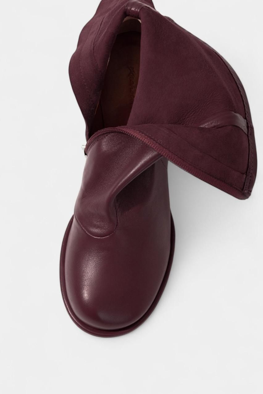 Бордові ботільйони Blanca Zip BO7249001 Kachorovska