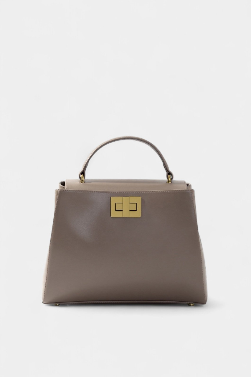 Сіра сумка Erna New L0334 Kachorovska (золота фурнітура)