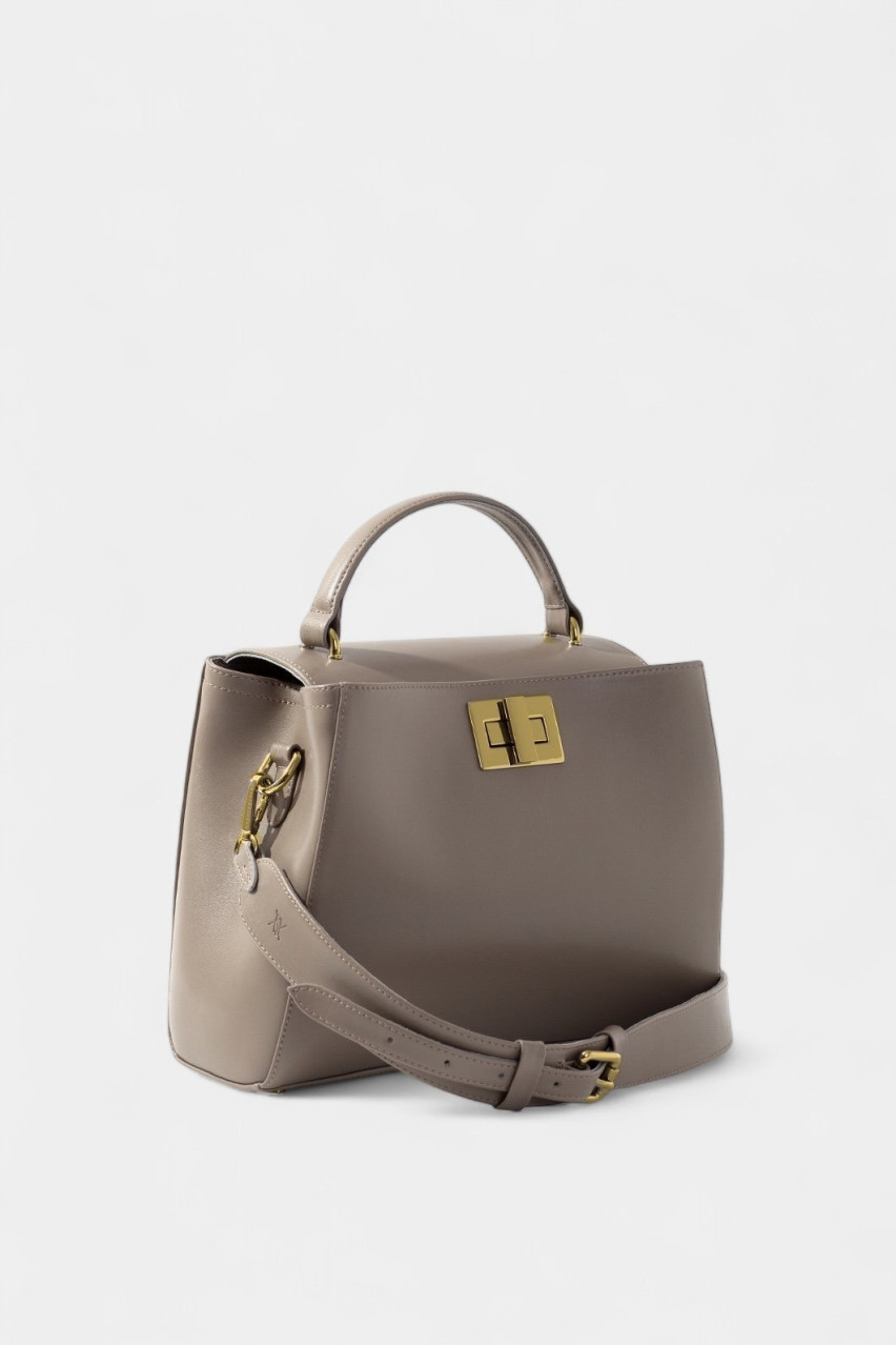 Сіра сумка Erna New L0334 Kachorovska (золота фурнітура)