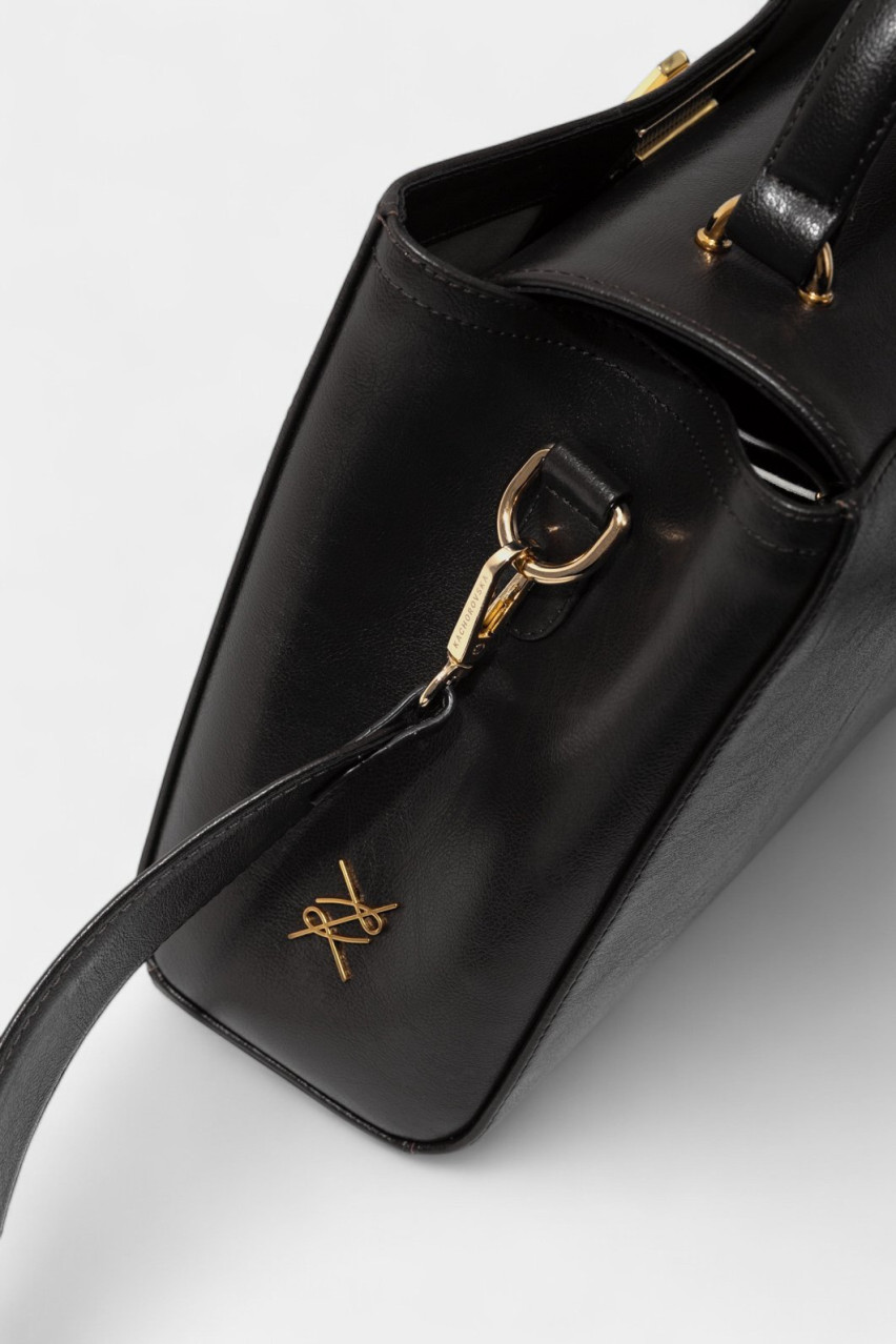 Чорна сумка Erna New Kachorovska (золота фурнітура)