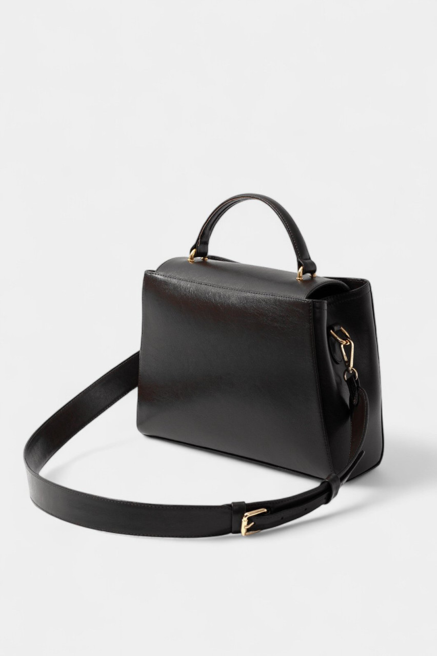 Чорна сумка Erna New Kachorovska (золота фурнітура)