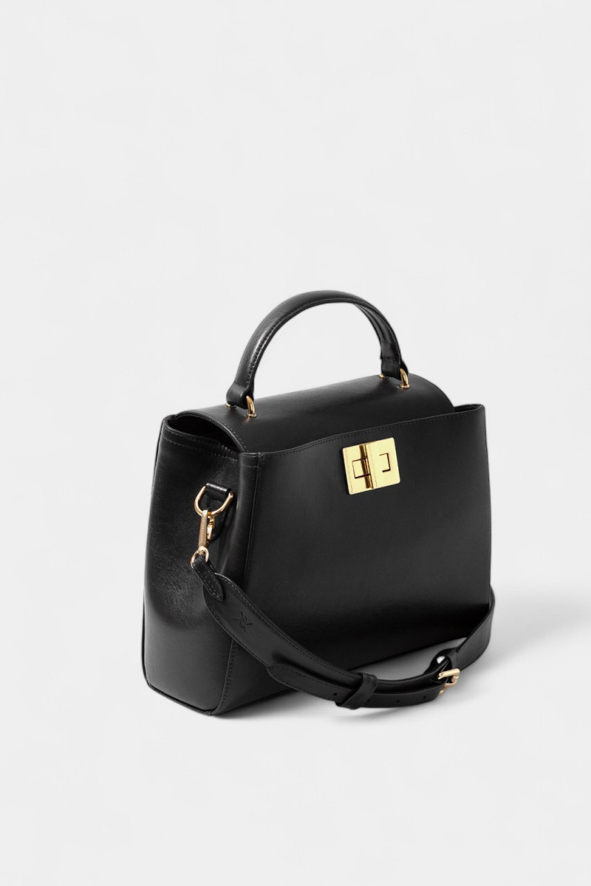 Чорна сумка Erna New Kachorovska (золота фурнітура)