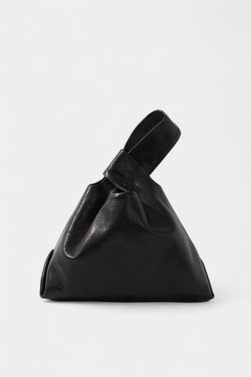 Черная сумка Pranzo Pouch L0124 Качоровская (золотая фурнитура)