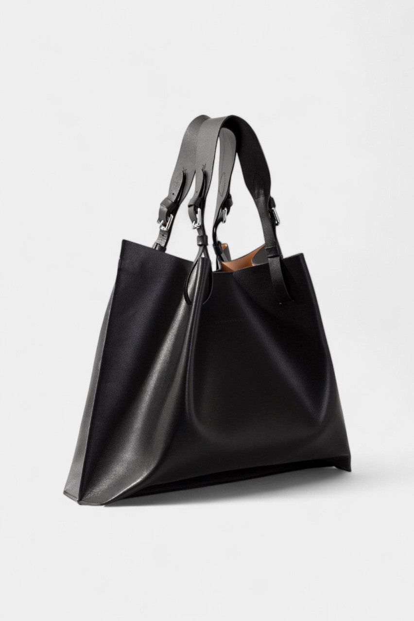 Черный шопер R-bag Kachorovska (серебряная фурнитура)