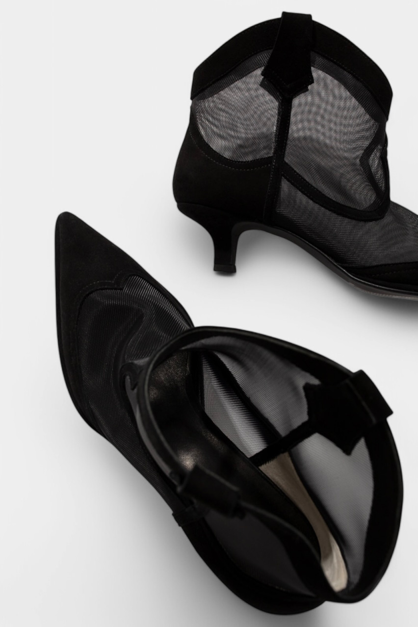 Черные ковбойки Cherilyn с сеткой BO8324002 Z0258 Kachorovska