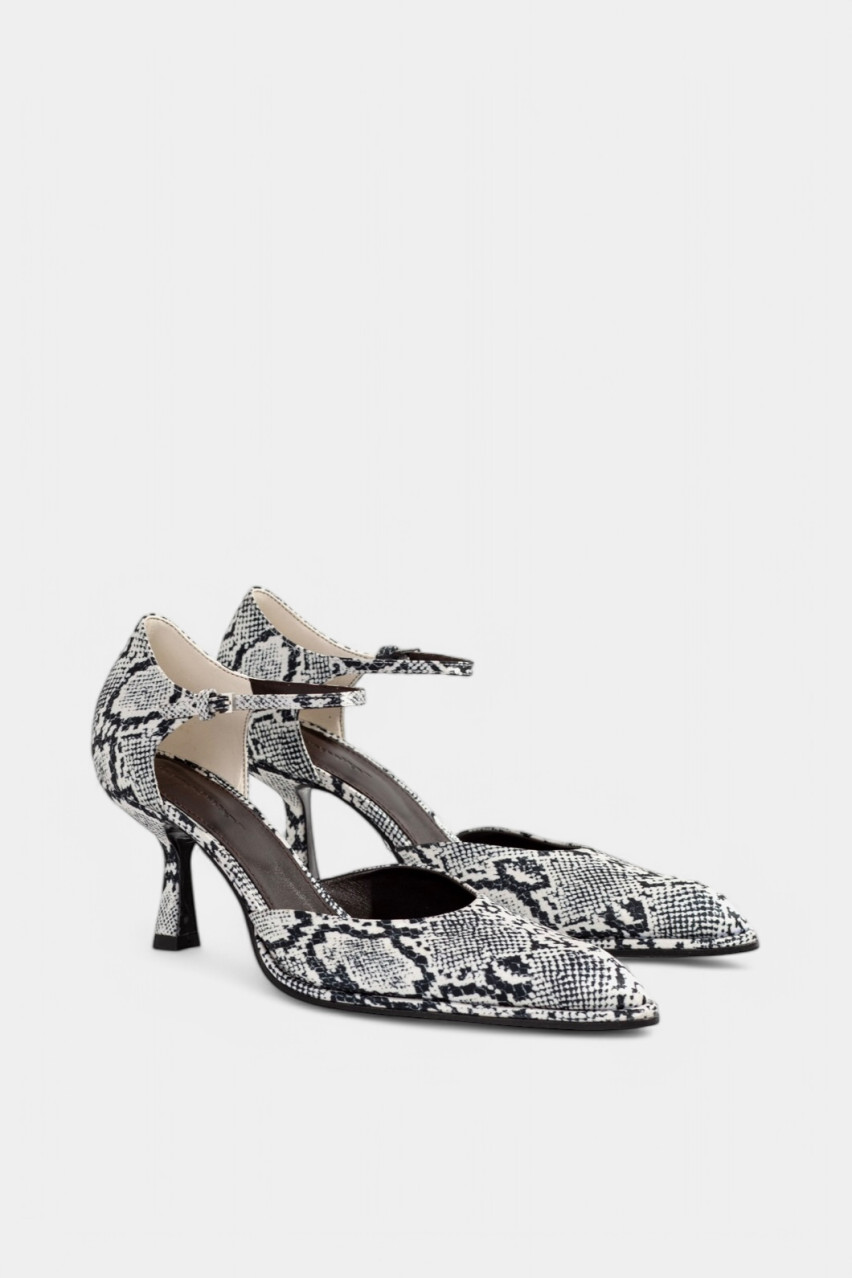 Чорно-білі туфлі Liza з принтом Р2244804005 Т0419 Kachorovska