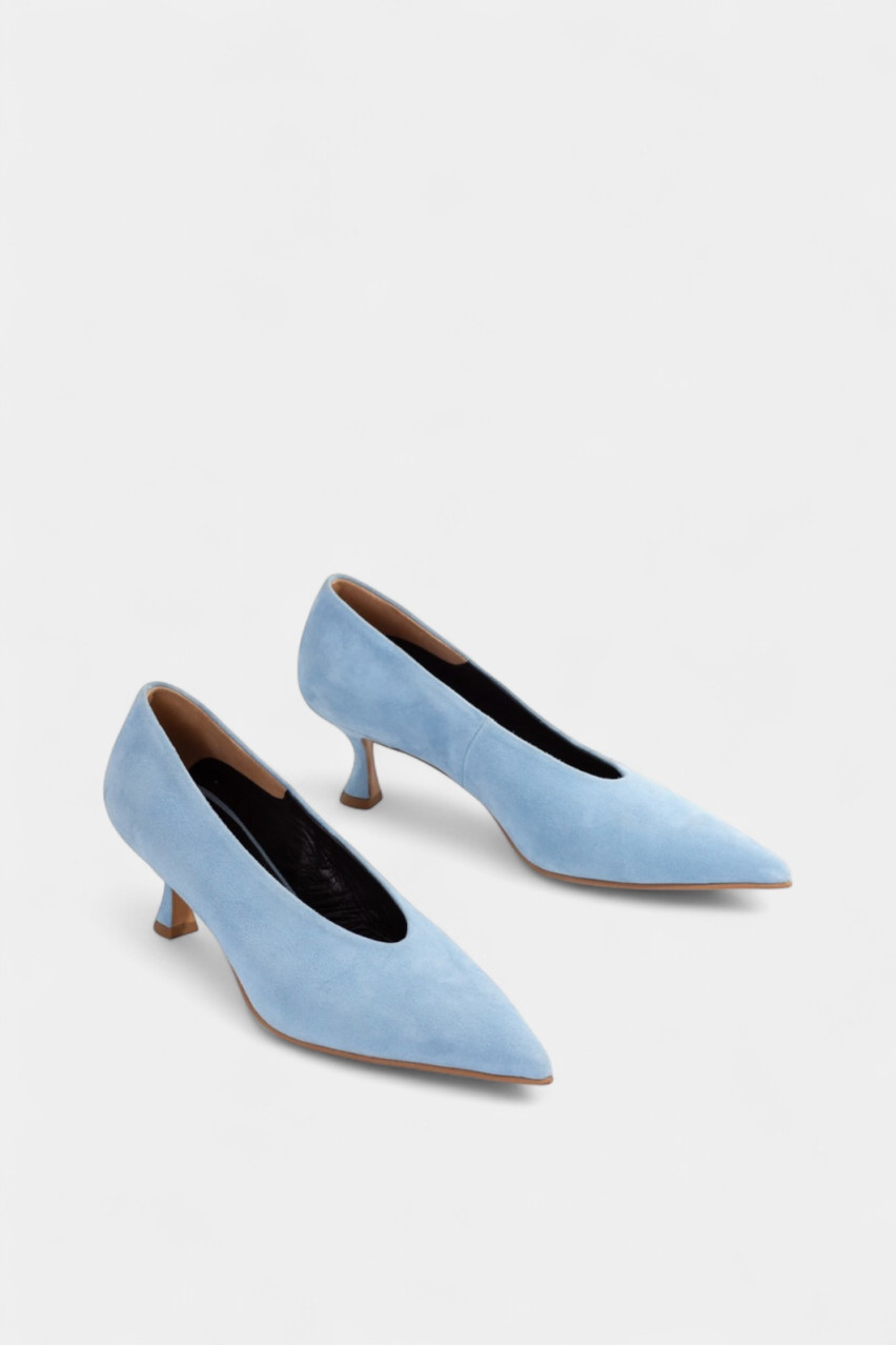 Голубые замшевые туфли Nellie P9212012 Z0252 Kachorovska (замша)
