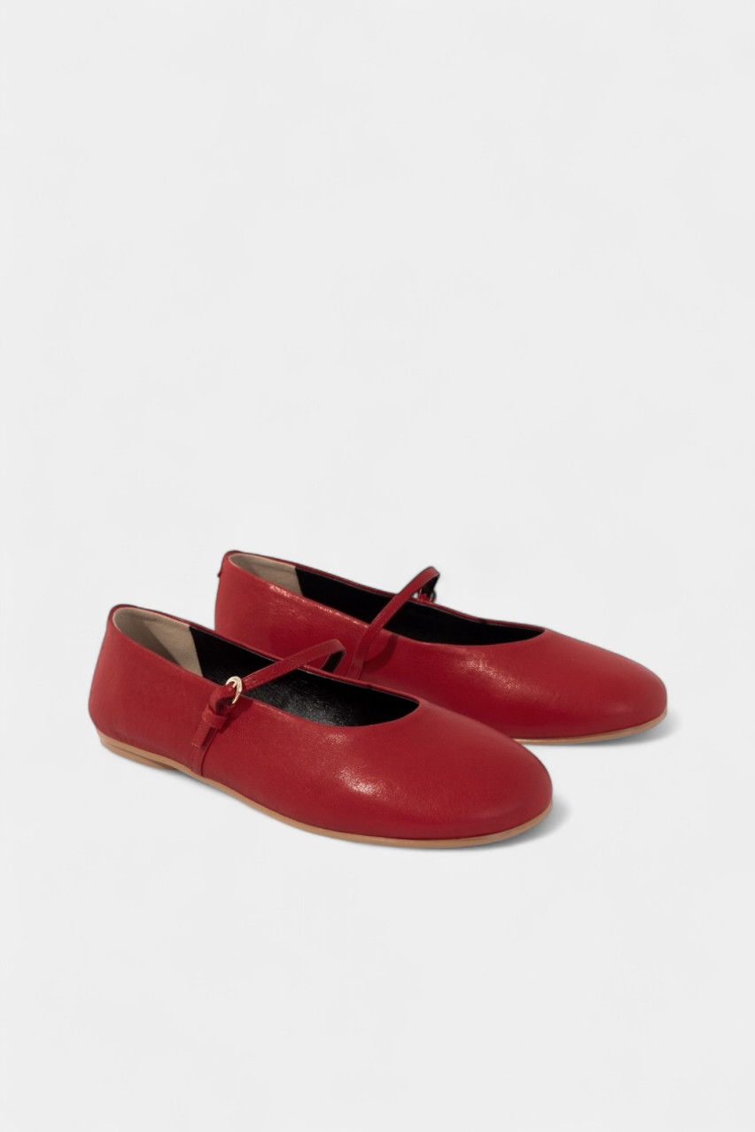 Красные балетки Emily PF3806021 L9923 Kachorovska