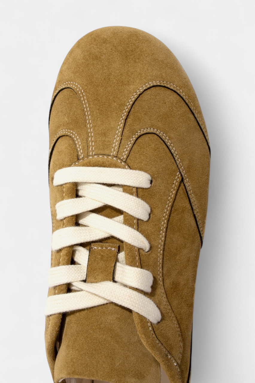 Оливковые кроссовки Bowley KR3806005 Z0247 Качоровская (замша)