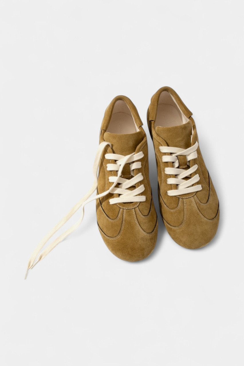 Оливковые кроссовки Bowley KR3806005 Z0247 Качоровская (замша)