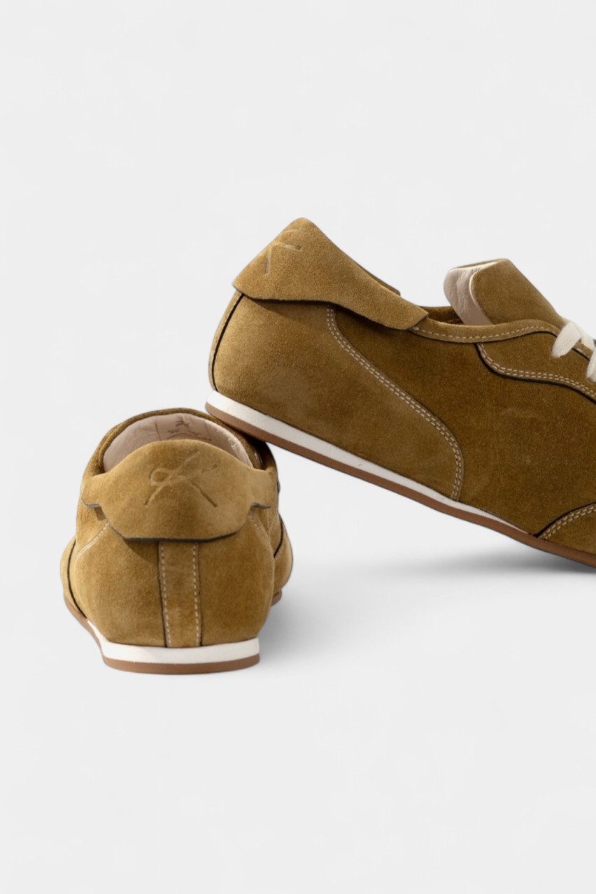 Оливковые кроссовки Bowley KR3806005 Z0247 Качоровская (замша)