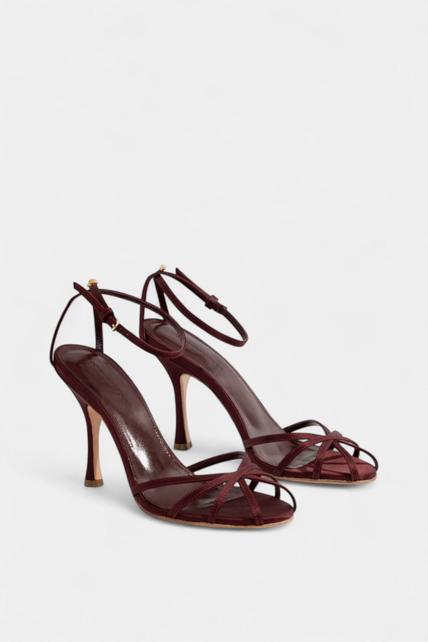 Бордові босоніжки Leona SL6294009 T0131 Kachorovska