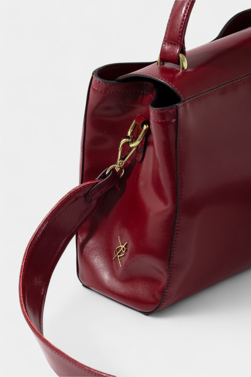 Бордовая сумка Erna Soft New L9860 Kachorovska (золотая фурнитура)