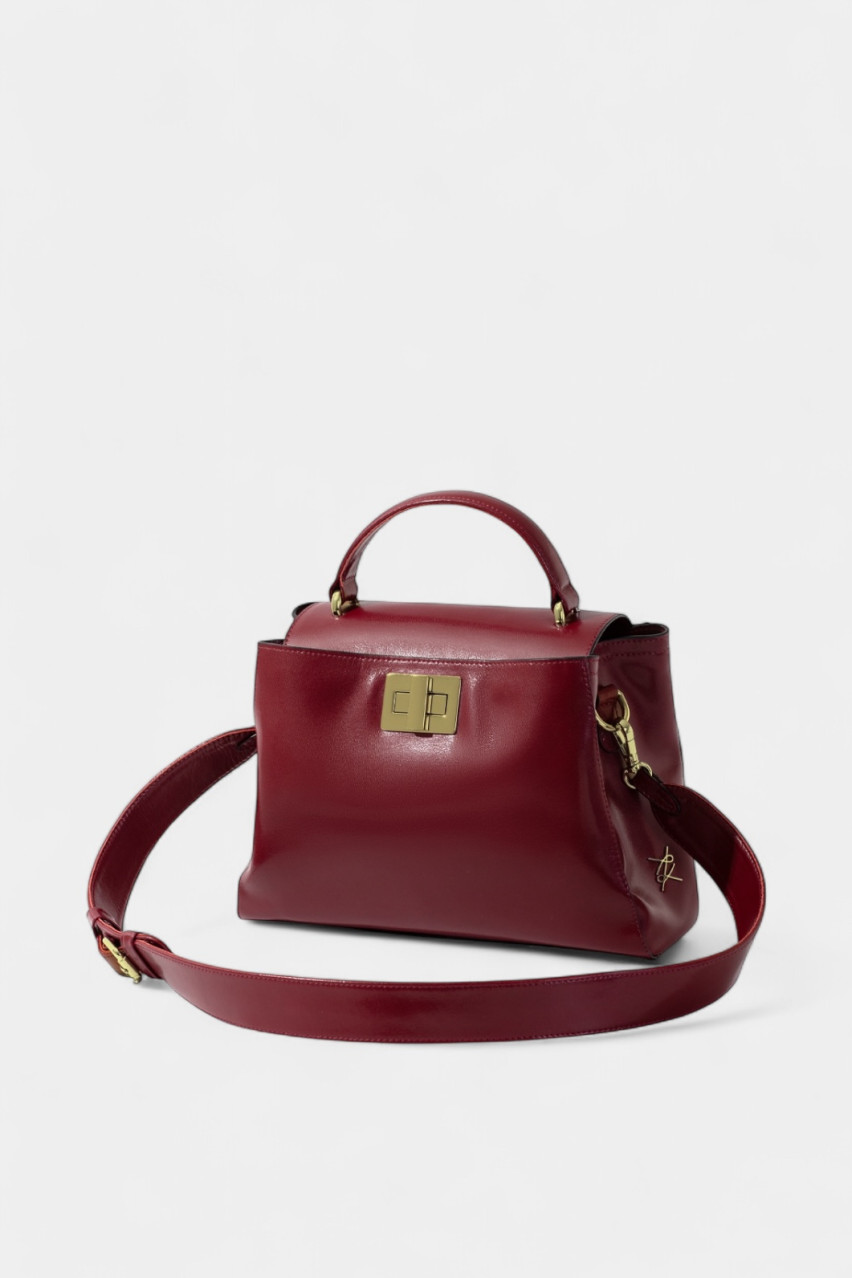 Бордовая сумка Erna Soft New L9860 Kachorovska (золотая фурнитура)