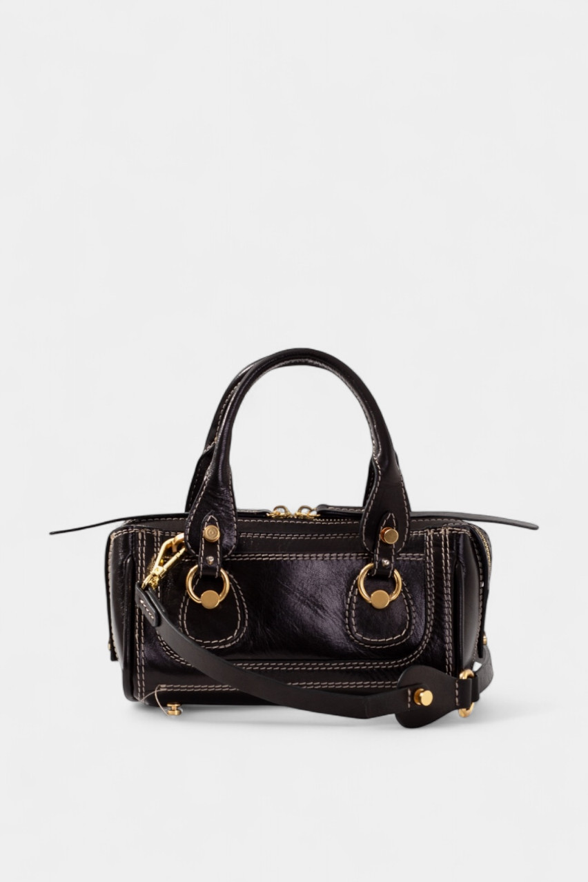 Черная сумка Donna Mini L1406 Kachorovska (золотая фурнитура)