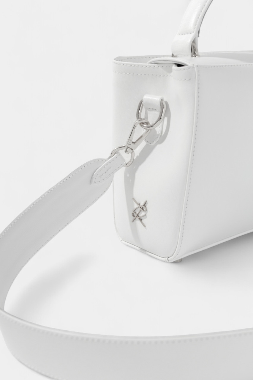Белая сумка Erna Mini New L9962 Kachorovska (серебряная фурнитура)