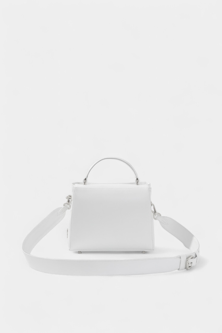 Белая сумка Erna Mini New L9962 Kachorovska (серебряная фурнитура)