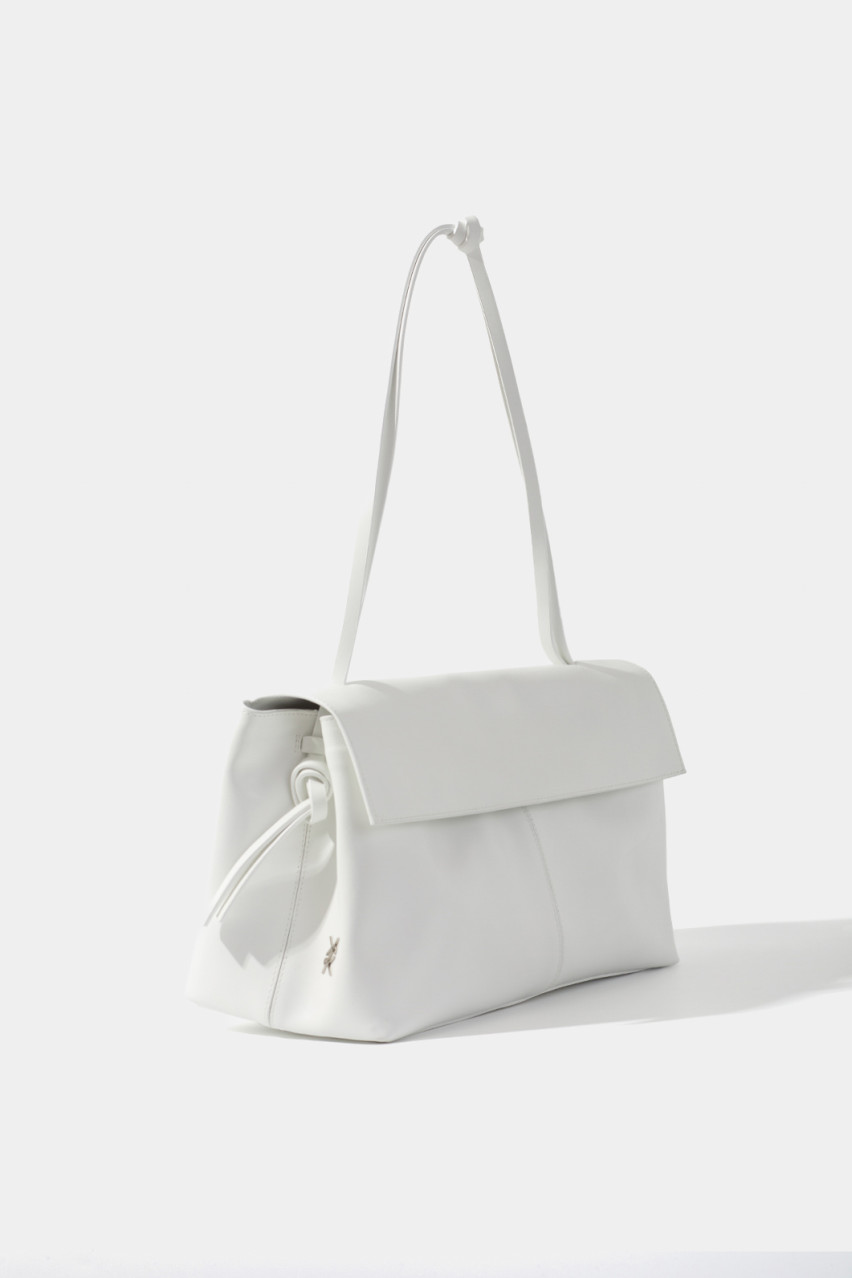 Белая сумка Rebecca Grande L1120 Kachorovska (серебряная фурнитура)