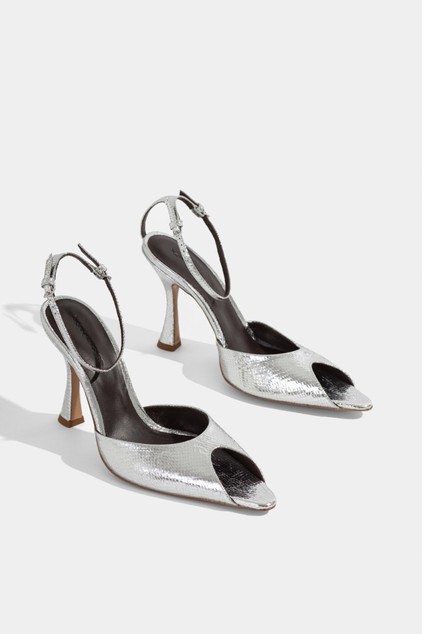 Серебристые босоножки Olivia SL3183001 L9879 Kachorovska