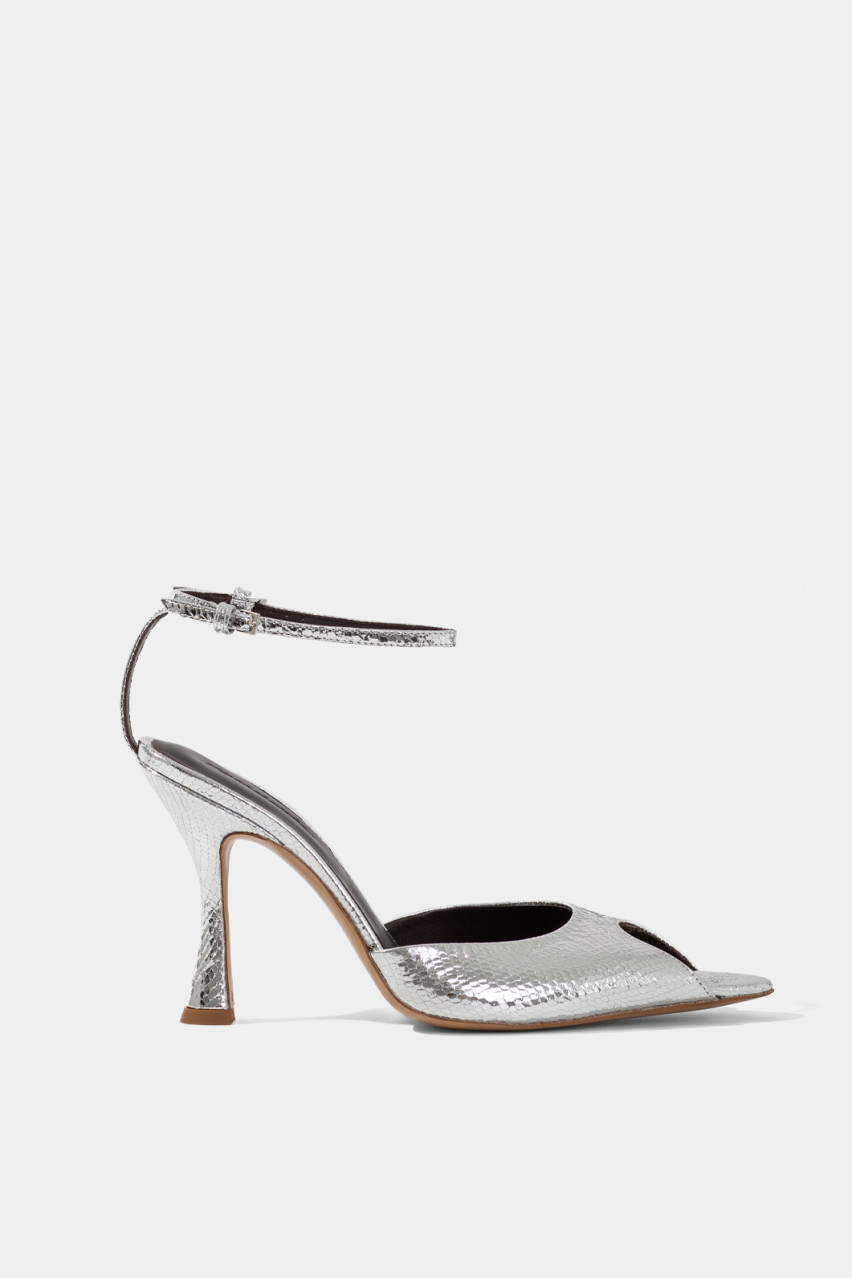 Серебристые босоножки Olivia SL3183001 L9879 Kachorovska