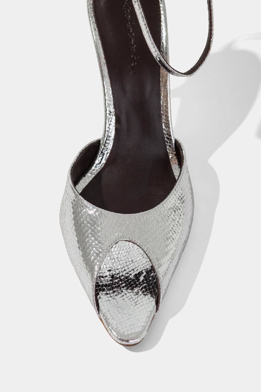 Серебристые босоножки Olivia SL3183001 L9879 Kachorovska