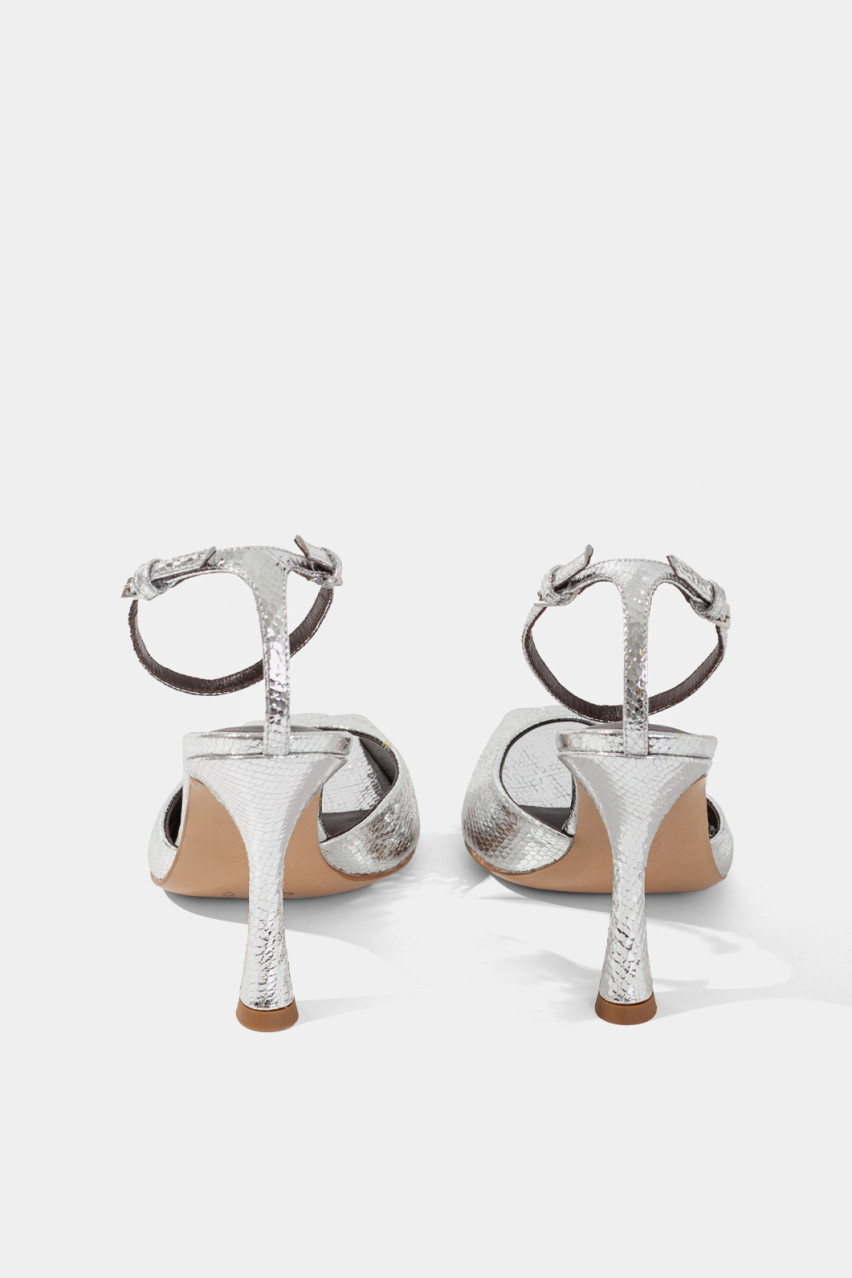 Серебристые босоножки Olivia SL3183001 L9879 Kachorovska