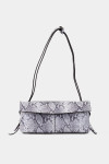 Черно-белая сумка Rebecca Baguette с принтом