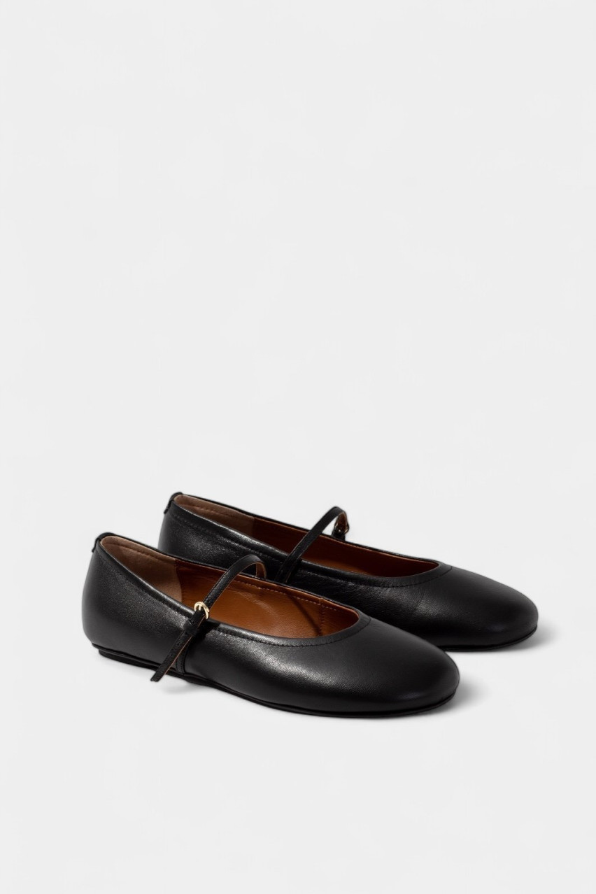 Чёрные балетки Ashley Kachorovska