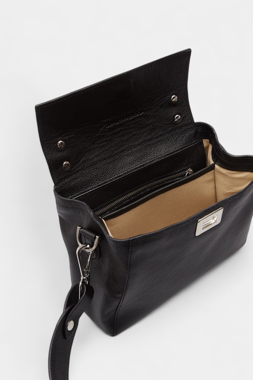 Чёрная сумка Erna Mini Soft Kachorovska