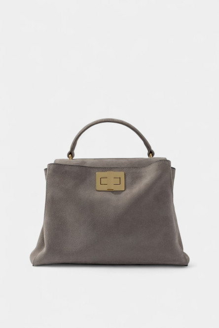 Серая замшевая сумка Erna Soft New