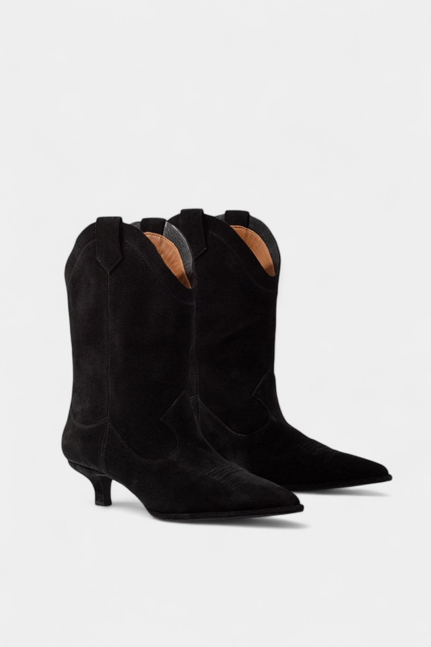 Черные ковбойки Gwen B8324004 Качоровская (замша)