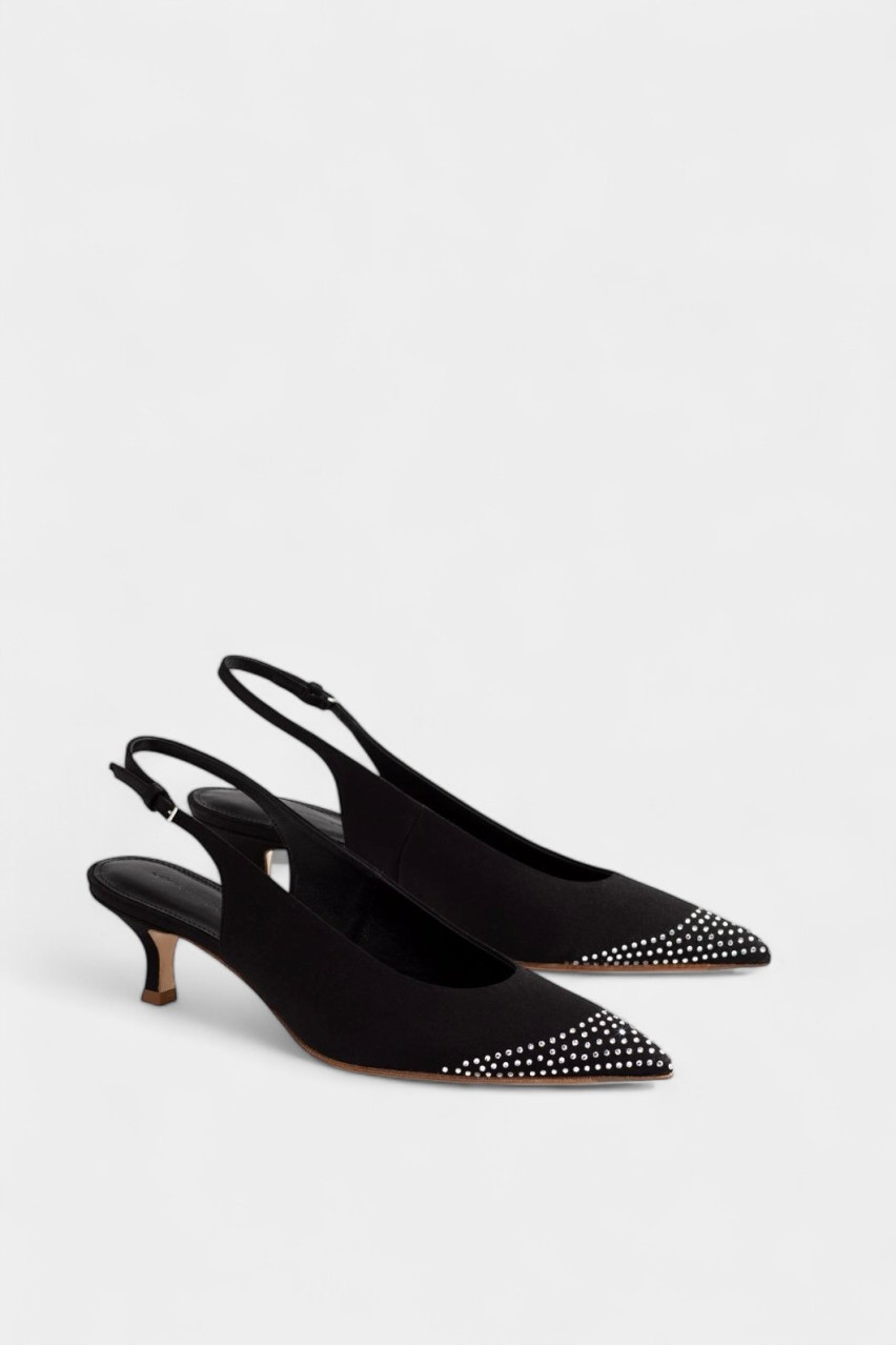 Чорні слінгбеки Sheree Kitten Heel P9212008 Kachorovska