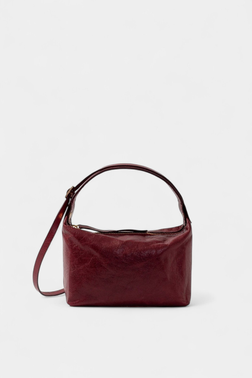 Бордовая сумка Selma Micro L0123 Kachorovska (золотая фурнитура)