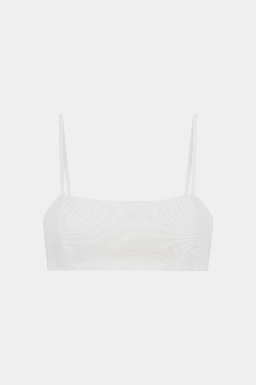 Молочный топ в рубчике KateLab