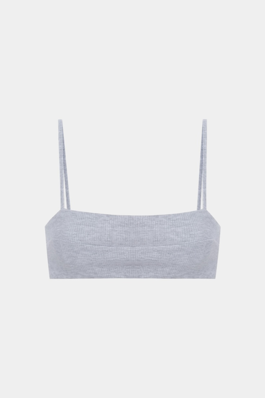 Сірий топ в рубчик KateLab