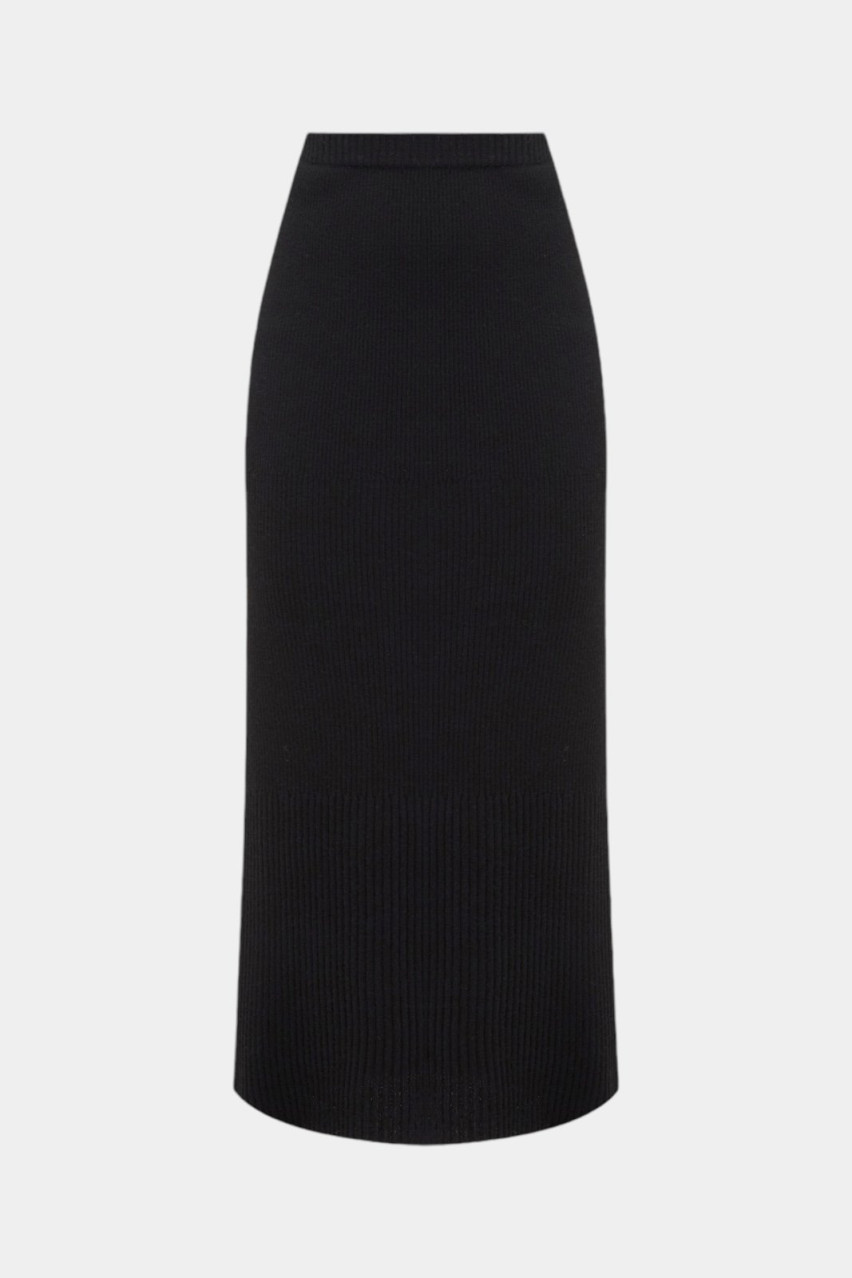 Черная вязаная юбка UAW242508 KATERINA KVIT