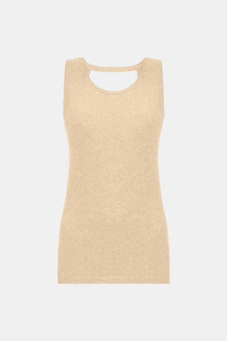 Бежевий трикотажний топ