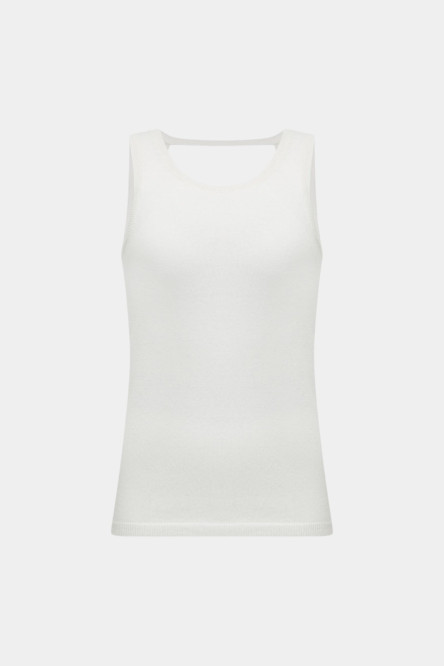 Белый трикотажный топ