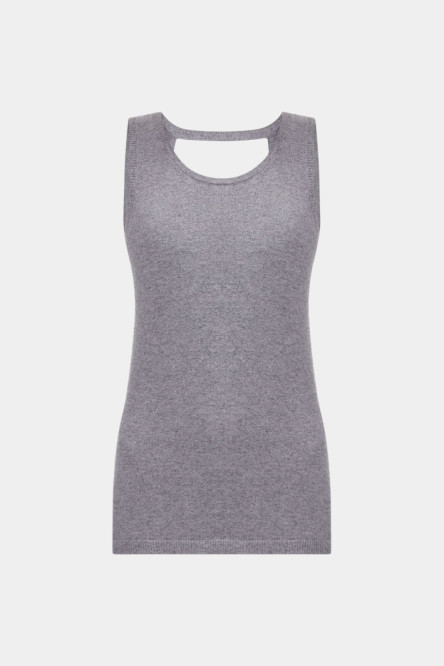 Серый трикотажный топ