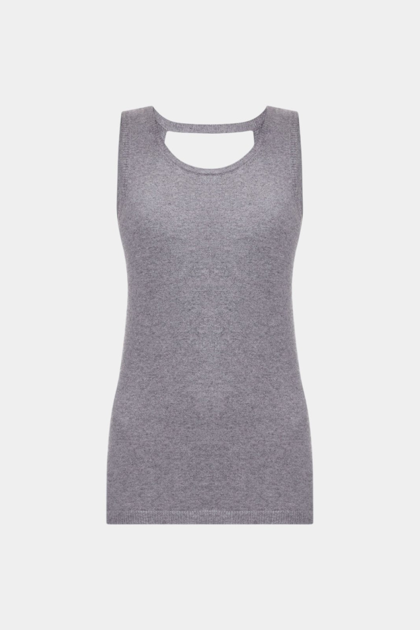 Серый трикотажный топ TAW242508 KATERINA KVIT