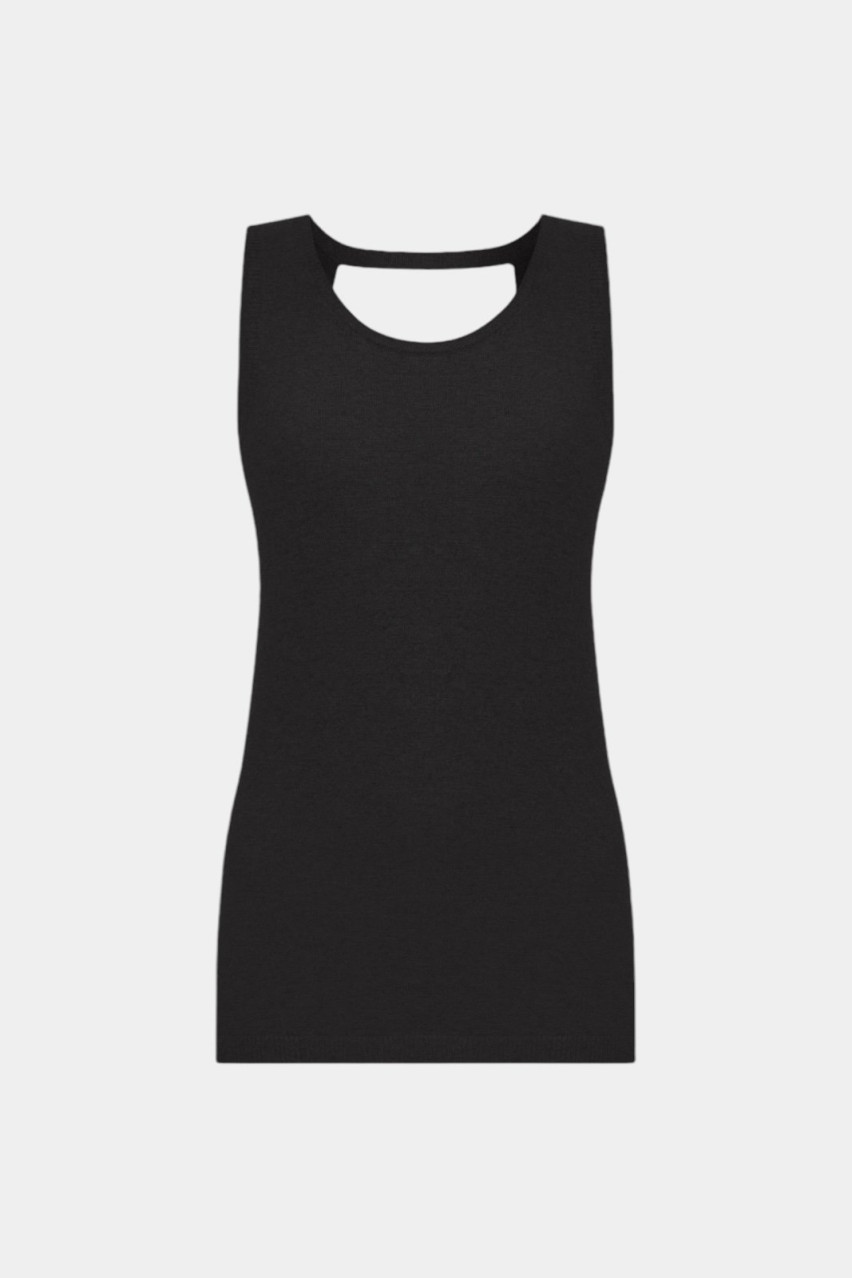 Черный трикотажный топ TAW242508 KATERINA KVIT