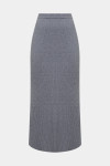 Серая вязаная юбка