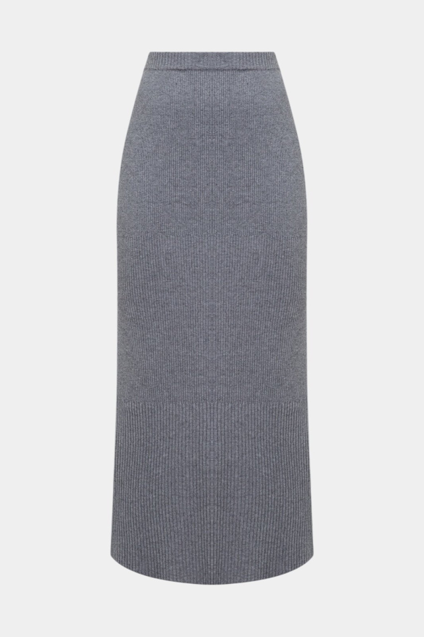 Серая вязаная юбка UAW242508 KATERINA KVIT